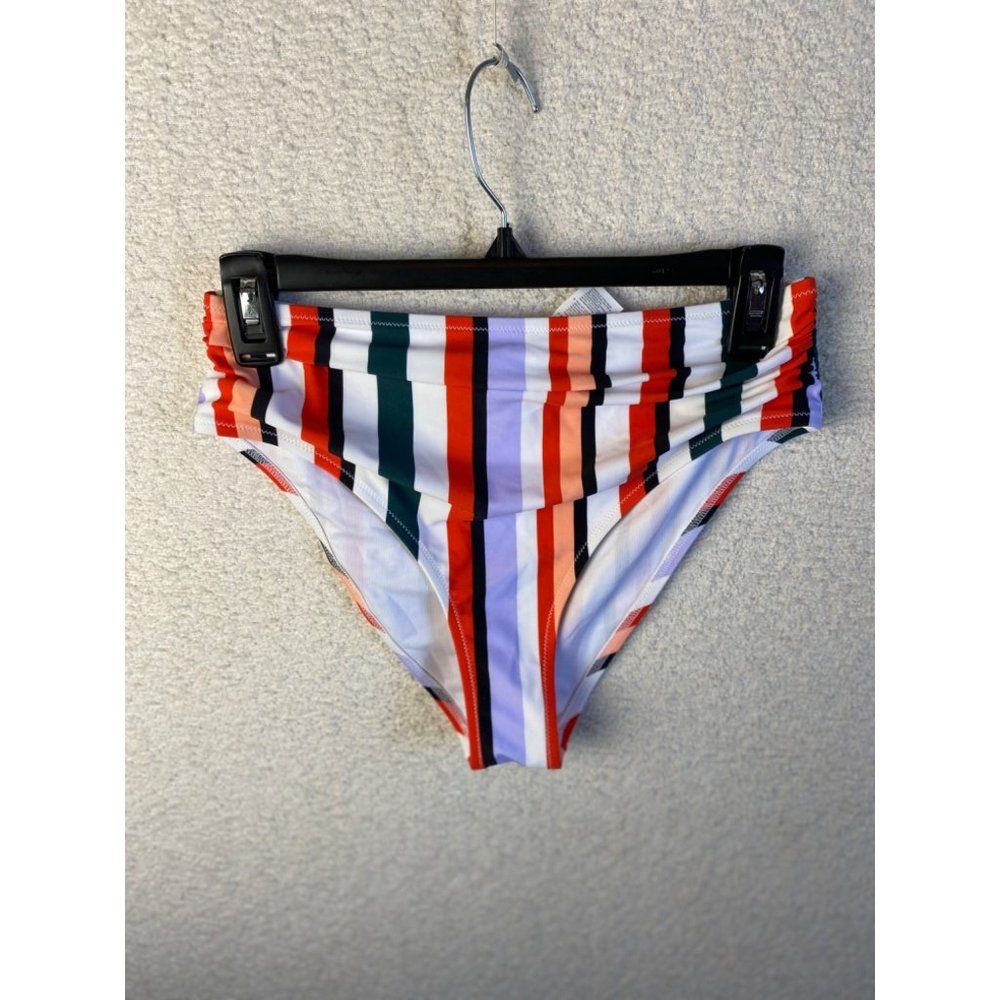 Cupshe Striped Bikini Bathing Suit Bottoms Size Medium New With Tags